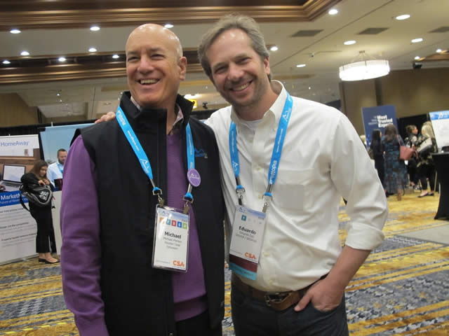 Eduardo Gaz (Ski Brasil) e Michael J. Pierson (Managing Director Mountain Travel Symposium)