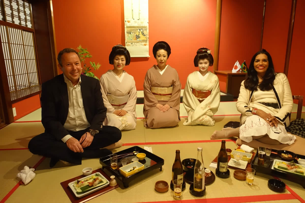 Celso e Celeste Adoglio em Kyoto, Japo